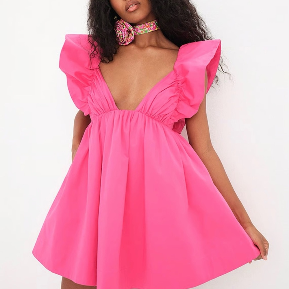 For Love And Lemons Clementine Mini Dress in Pink